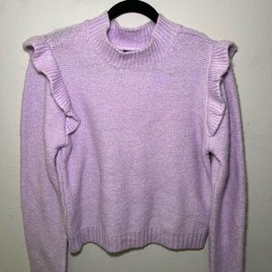 Wild Fable Lilac Ruffle Sweater